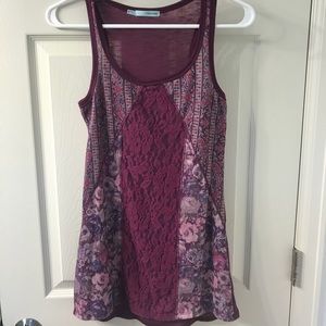 Maurice’s Purple Floral Tank Size Small
